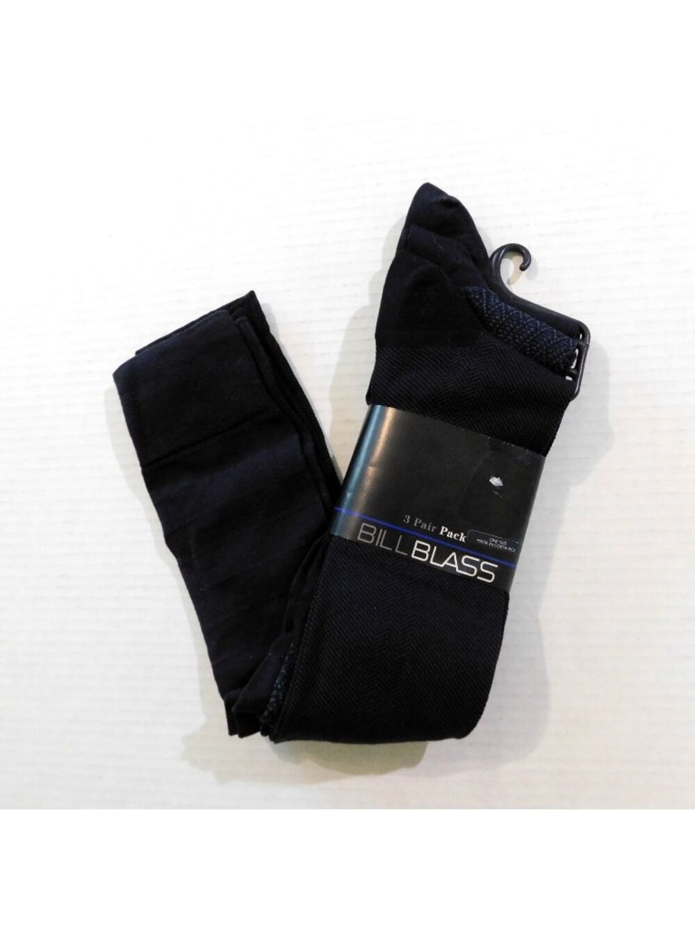 Bill Blass 3 Pair Pack Socks Over The Calf One Size Fits 10-13 Black